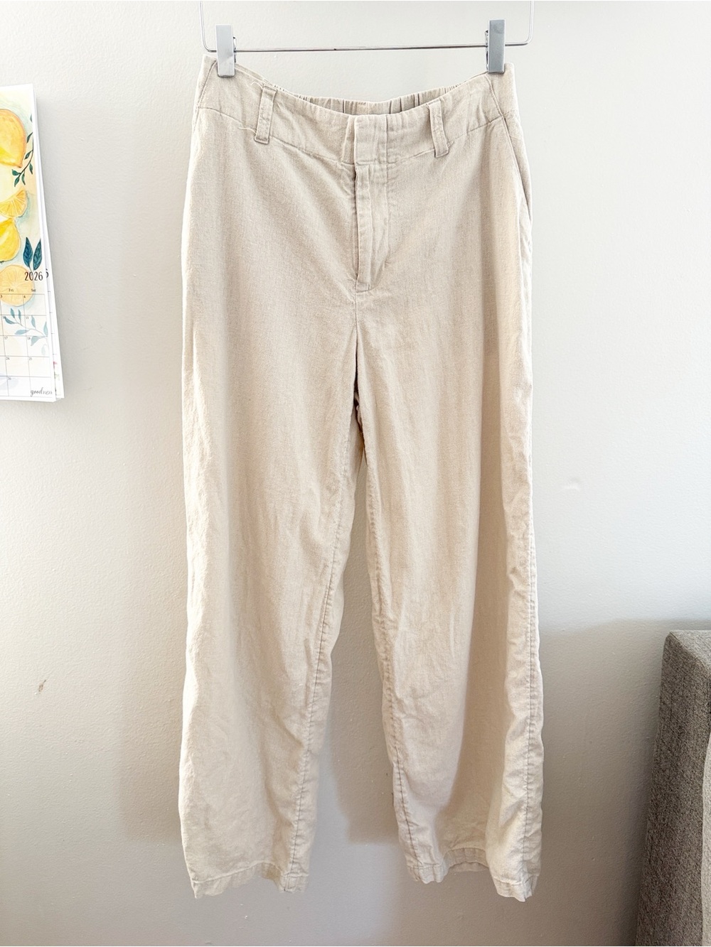Linen Lauren Conrad Pant Resort-wear Classic Beige Casual Pants women’s small